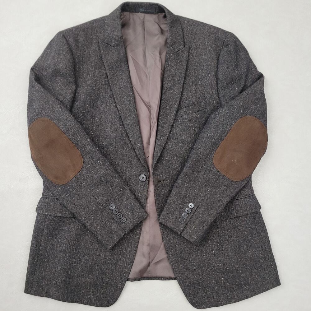 Calvin Klein 44R Brown Birdseye Tweed Extreme Slim Blazer Jacket Sport